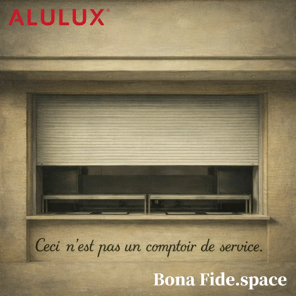 그것은 배식구가 아니다. Ceci n’est pas un comptoir de service.