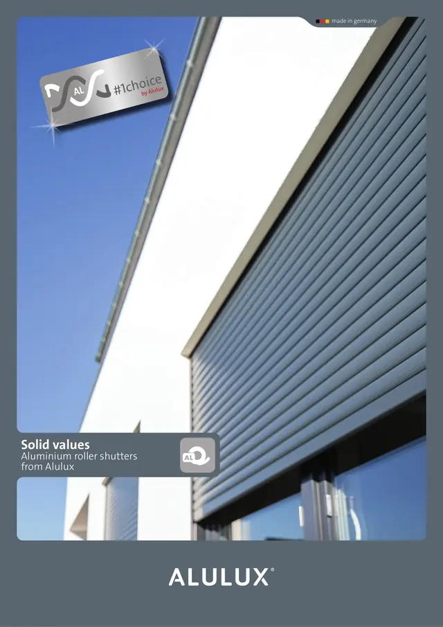 Solid values | Aluminium roller shutters from ALULUX