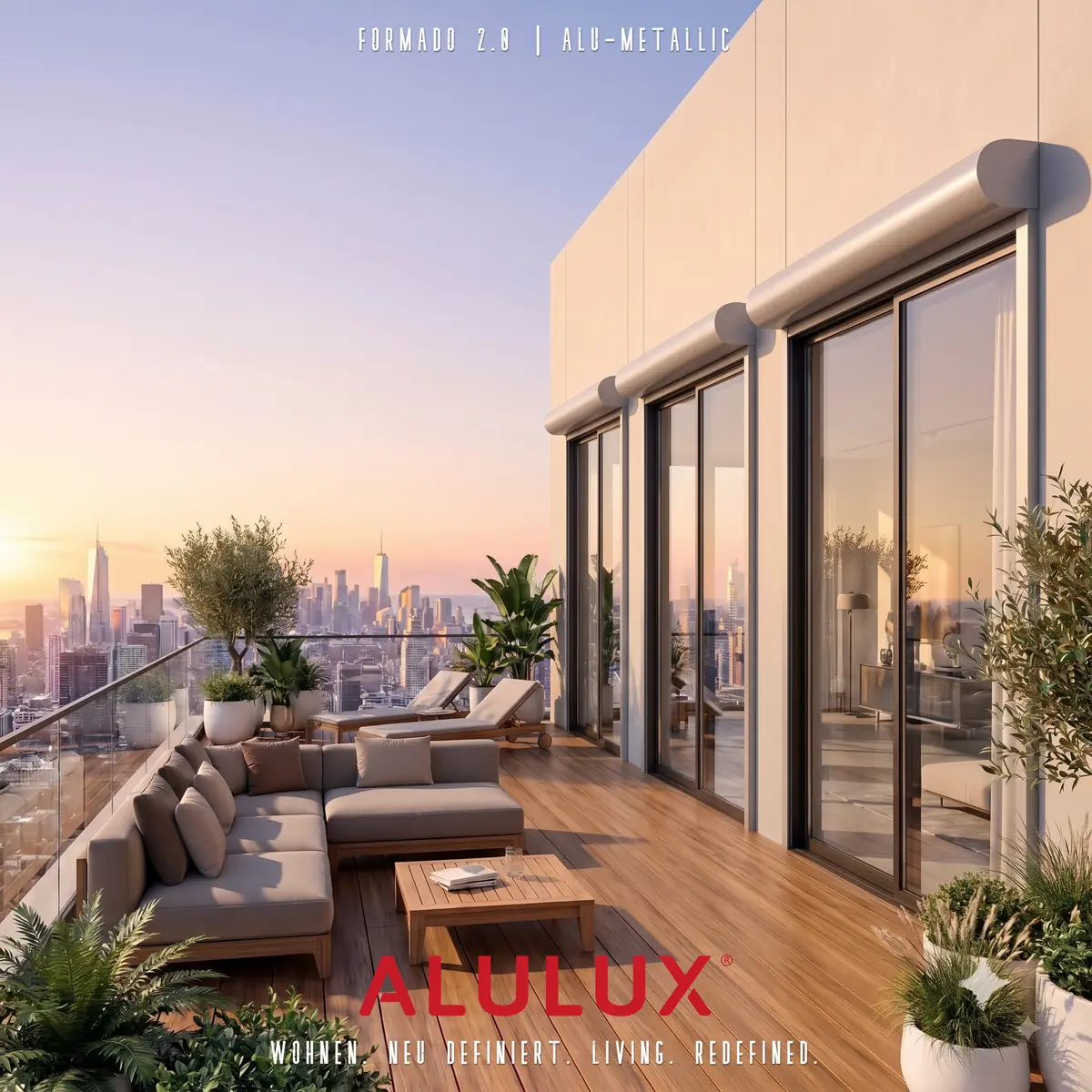 도심 속 펜트하우스의 하루. 독일 ALULUX 외부차양 셔터 시스템
