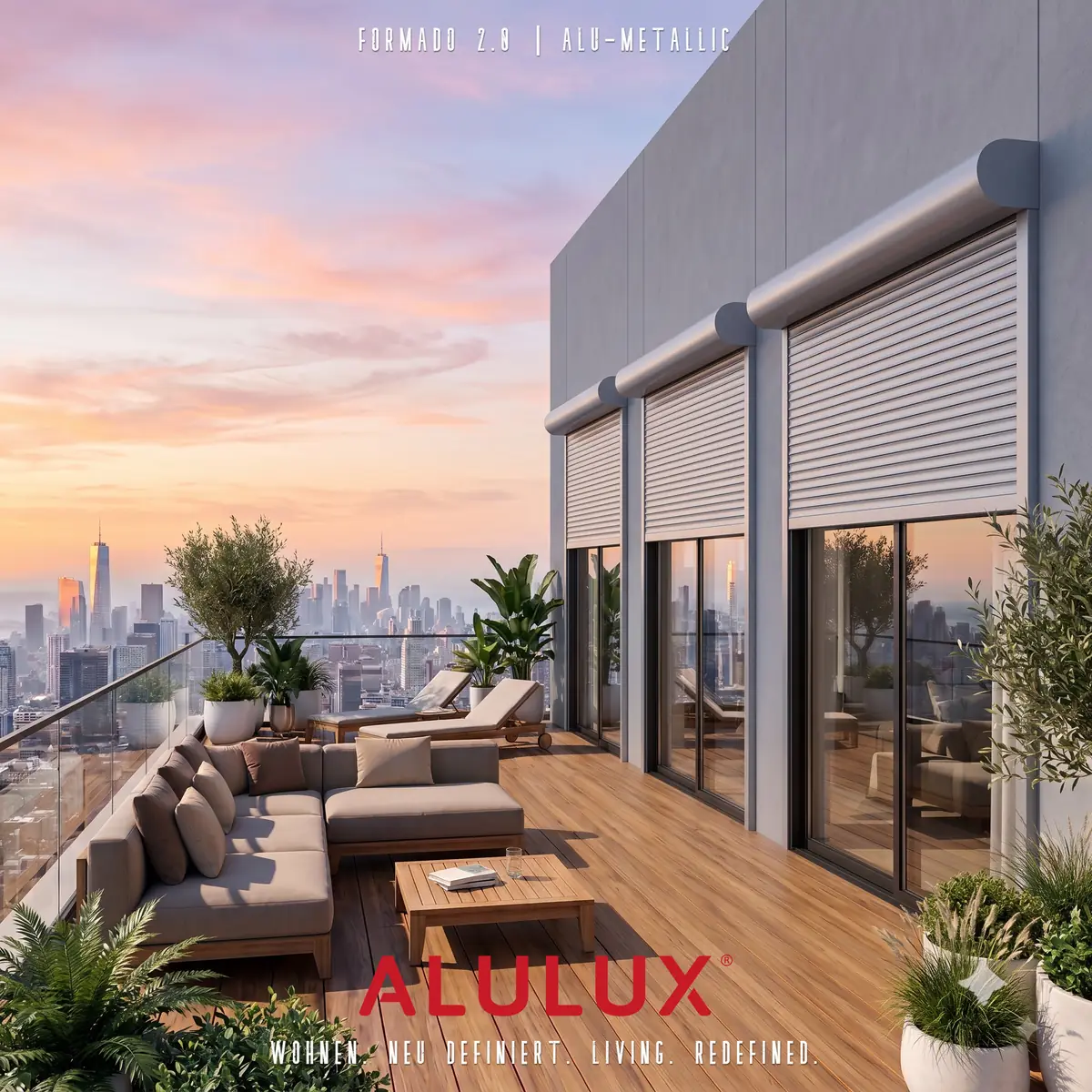 도심 속 펜트하우스의 하루. 독일 ALULUX 외부차양 셔터 시스템