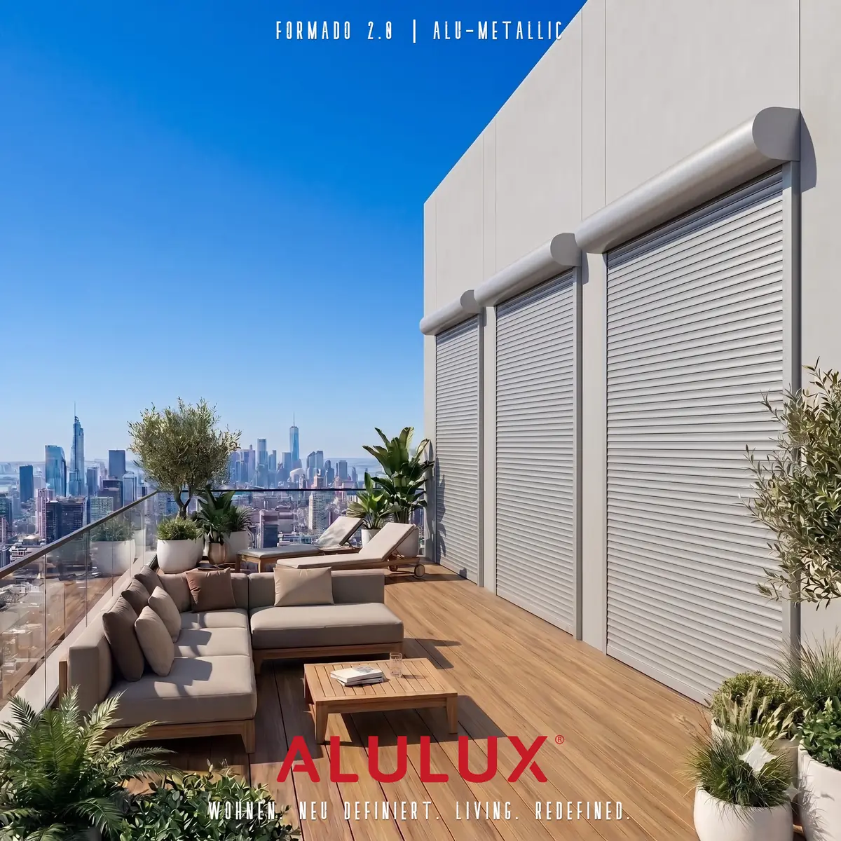도심 속 펜트하우스의 하루. 독일 ALULUX 외부차양 셔터 시스템
