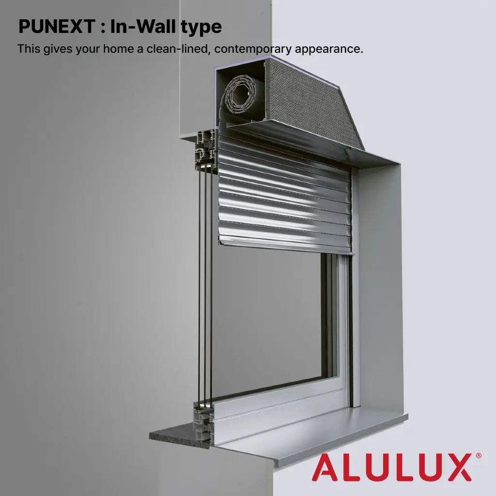 숨김의 미학 : ALULUX® Punext 롤러 셔터