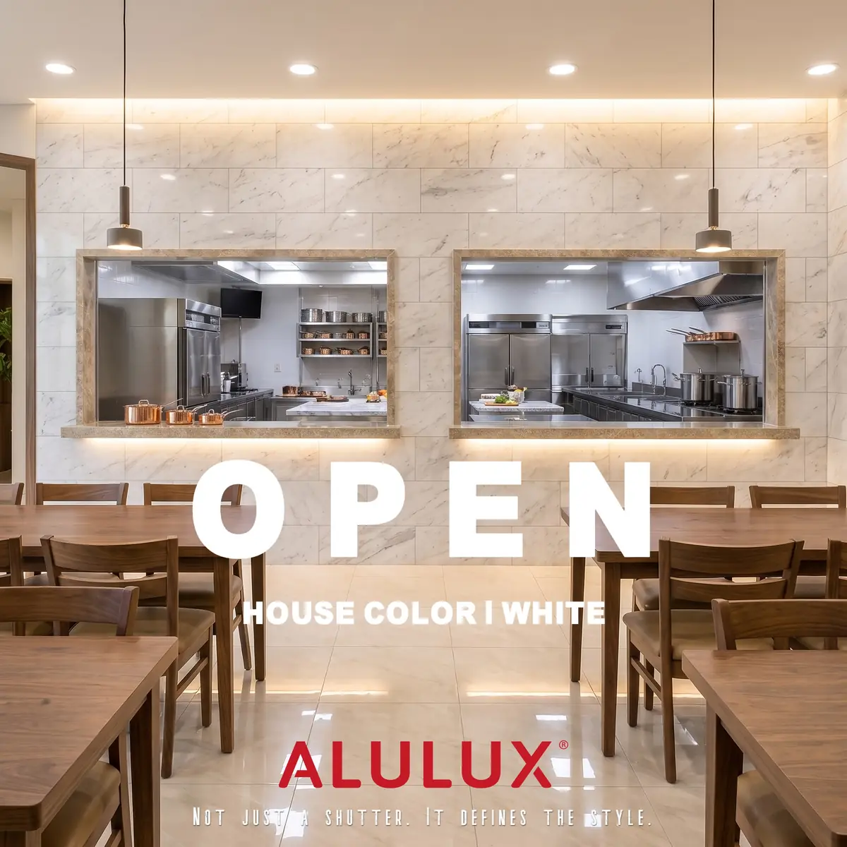 배식구가 없다. 독일 ALULUX 배식구 셔터 시스템