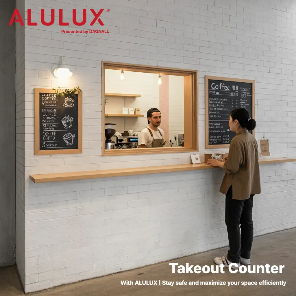 테이크아웃 카운터 지킴이 | 독일 ALULUX 롤러 셔터